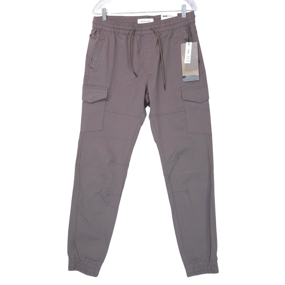 Projek Raw Bungee Flex Cargo Jogger Pants Mens M Brown Smart Fit Stretch NWT